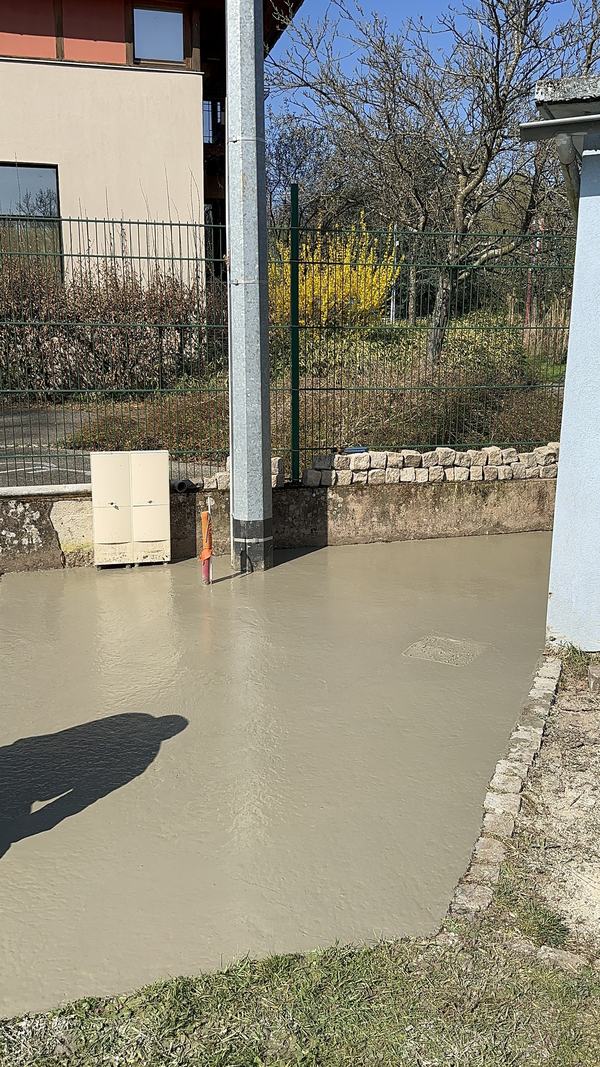 Dalle fraîchement coulée